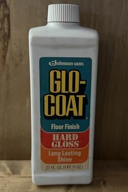 Johnson Wax Glo-Coat Floor Finish 46oz SC Johnson 1984 Hard Gloss 80% Full